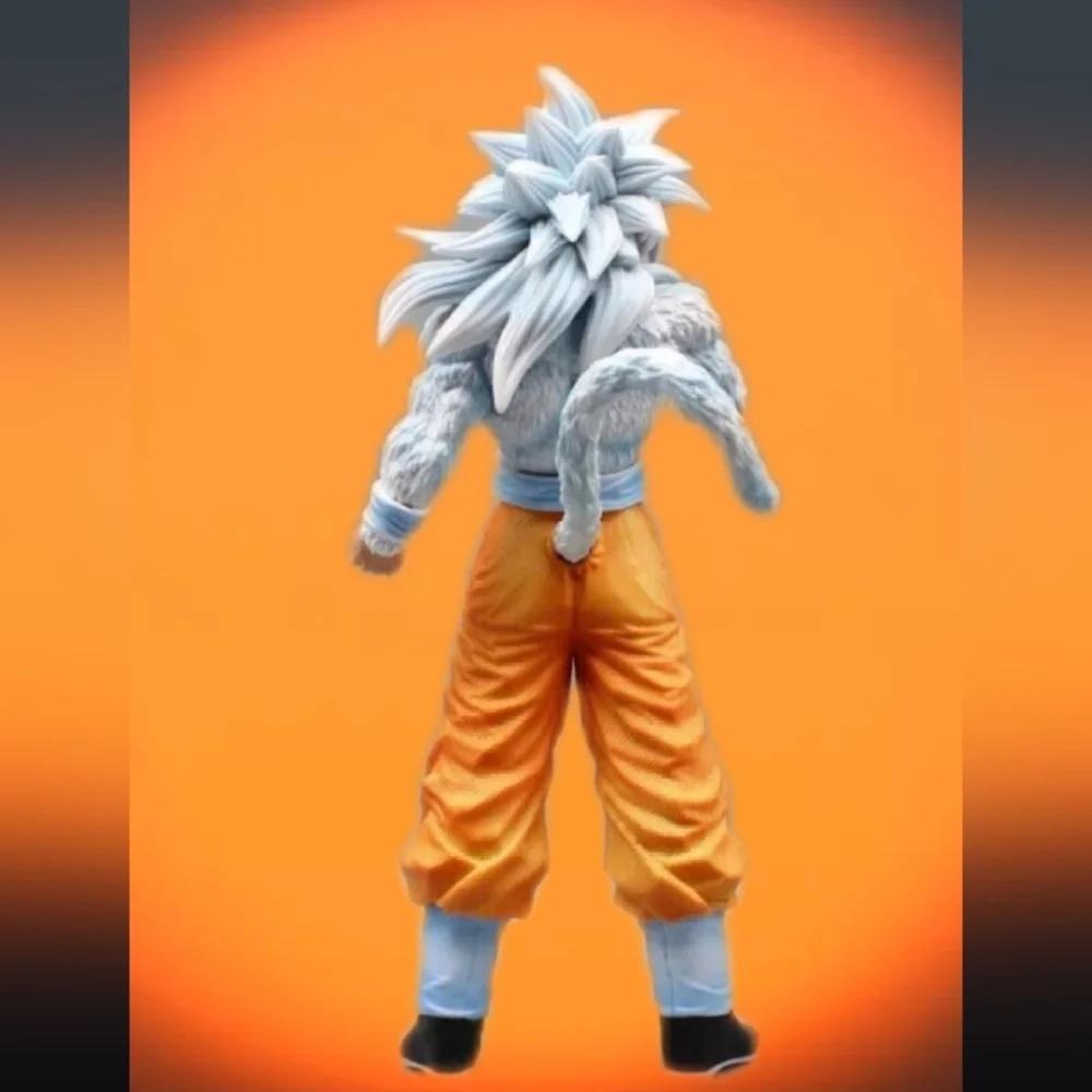 30cm Dragonball Z Goku Son White Hair Saiyan Anime Otaku Large GT Figure Toy